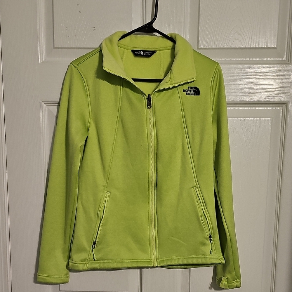 The North Face Women's Vibrant Green Fleece Jacket. Size M.